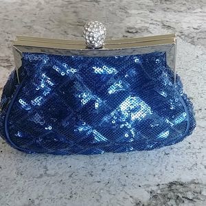 Royal Blue Lulu Townsend Sequins Handbag
